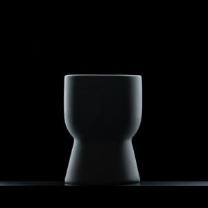 Matte black ceramic vase