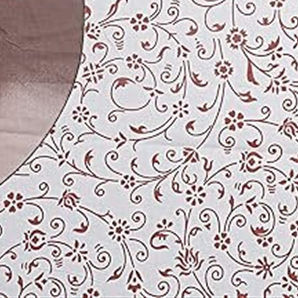 Border and edge detail of the Blue Peacock Print Double Bedsheet – White Floral Jaal Design